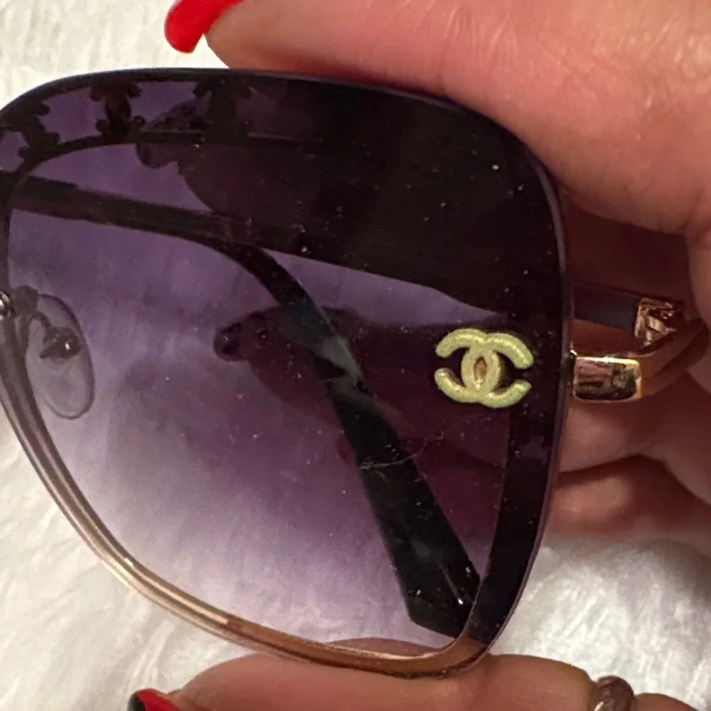 Fashion Purple and Gold Women's Sunglasses